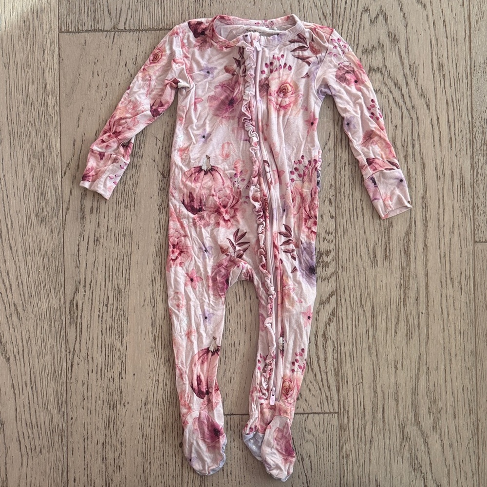 Posh Peanut Pink Floral Footie